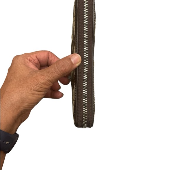 Coach Gramercy Op Art Quilted Signature Wallet Zip Accordion Clutch - Picture 6 of 8